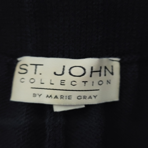 ST JOHN COLLECTION | santana knit pleated cropped pants - Picture 6 of 8